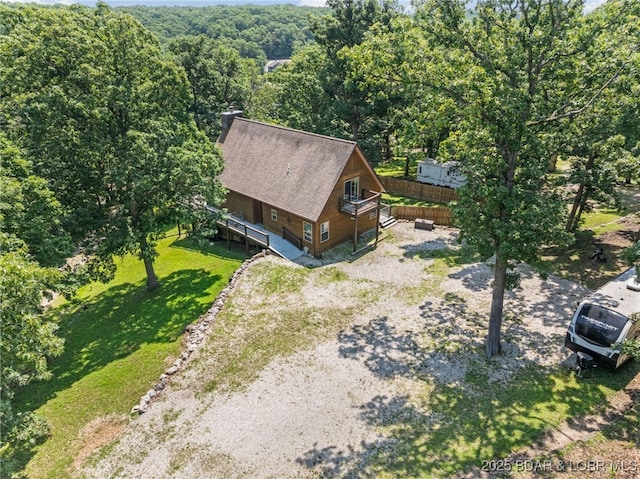 28 Hamilton Way, Sunrise Beach, MO 65079 - aerial view of property and surrounding area with a forest