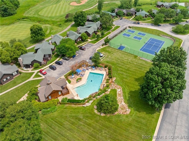 7 Lost Spike Ct, Camdenton, MO 65020 - aerial overview of property's location with a pool area and a golf club