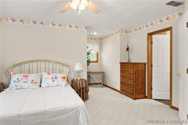 2326 Willow Creek Rd, Camdenton, MO 65020 - bedroom with carpet and ceiling fan