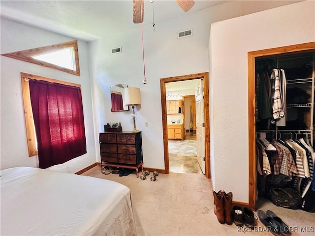 25372 Loon Blvd, Warsaw, MO 65355 - carpeted bedroom featuring a closet and ceiling fan