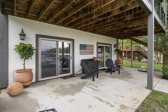30594 Johnson Bay Rd, Gravois Mills, MO 65037 - view of patio with stairs