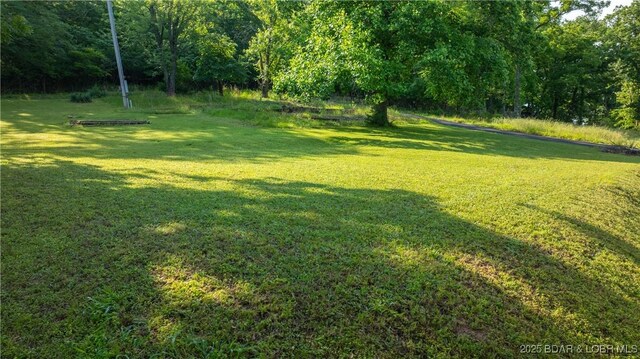 87 Outback Loop, Linn Creek, MO 65052 - view of grassy yard featuring a forest view