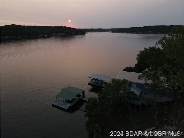 28136 Lyndsey Ln, Rocky Mount, MO 65072 - water view featuring a dock