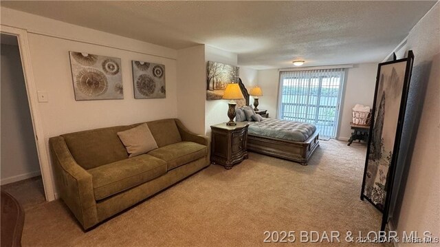 28136 Lyndsey Ln, Rocky Mount, MO 65072 - bedroom with carpet and a textured ceiling