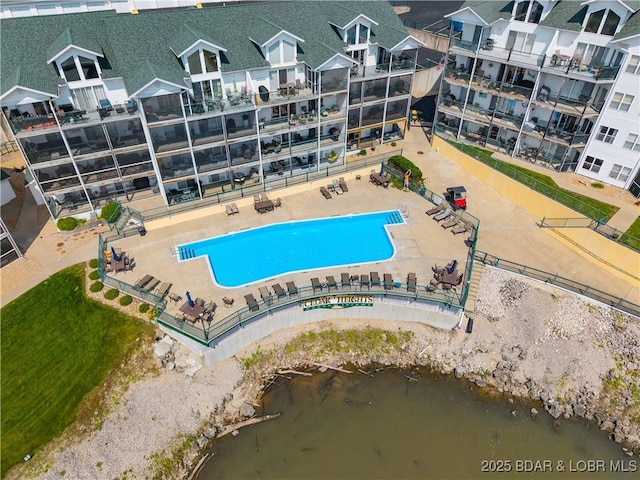 440 Cedar Heights Dr Unit 1C, Camdenton, MO 65020 - drone / aerial view of a pool area and apartment complex