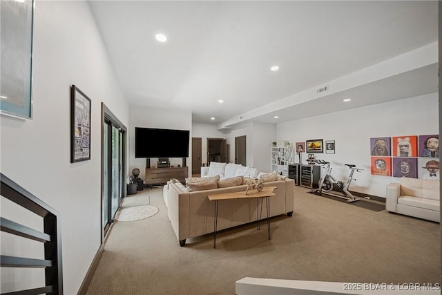 626 Eagle Dr, Four Seasons, MO 65049 - carpeted living room featuring recessed lighting and baseboards