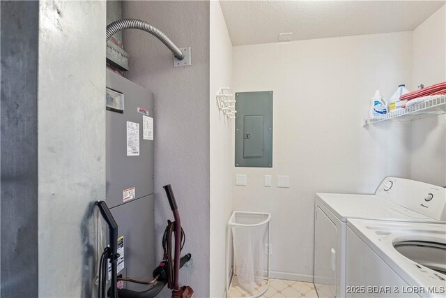 34 Bristol Bay Dr Unit 1C, Lake Ozark, MO 65049 - laundry room with electric panel, washer and clothes dryer, and light flooring