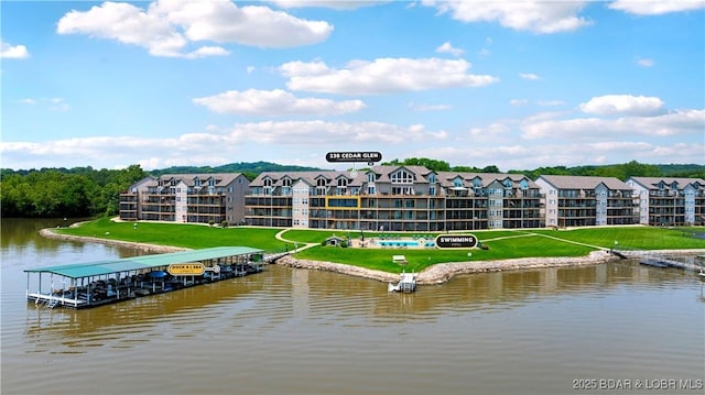 238 Cedar Glen Dr Unit 3F, Camdenton, MO 65020 - aerial view of apartment complex / building and a large body of water