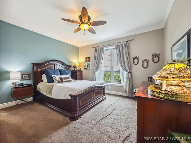 172 Highland Pkwy, Camdenton, MO 65020 - carpeted bedroom with crown molding and a ceiling fan