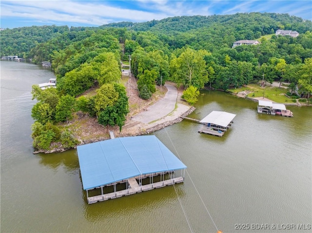 172 Highland Pkwy, Camdenton, MO 65020 - bird's eye view of a heavily wooded area and a nearby body of water