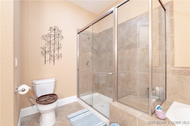 1184 Jeffries Rd Unit 113, Osage Beach, MO 65065 - bathroom featuring tile patterned flooring, a stall shower, and a bathtub