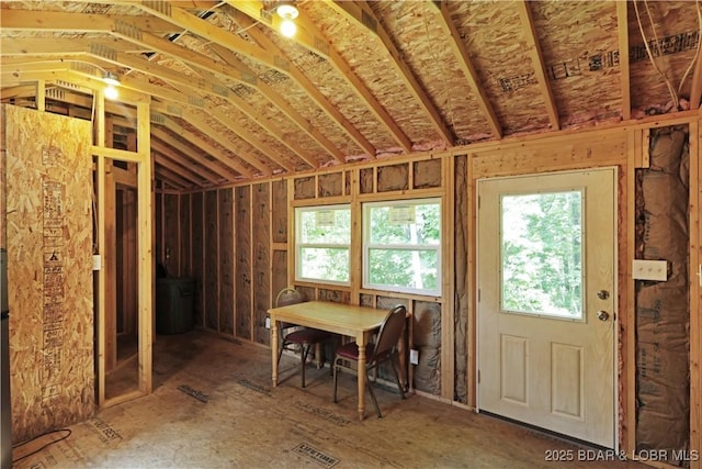 3737 Walnut Hills Rd, Stover, MO 65078 - miscellaneous room with healthy amount of natural light and vaulted ceiling