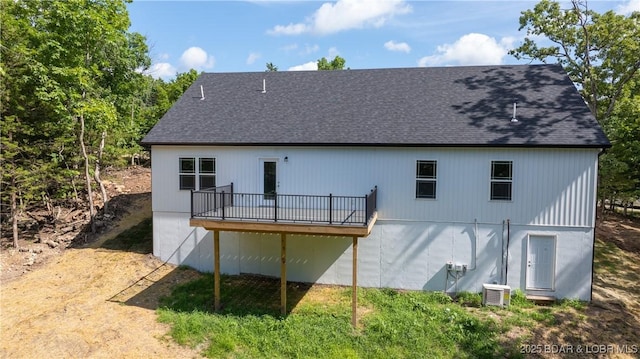 1778 Country Club Dr, Lake Ozark, MO 65049 - rear view of property with a deck and roof with shingles
