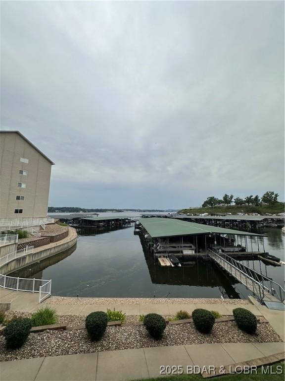 18134 Millstone Cove Rd Unit 212, Gravois Mills, MO 65037 - water view featuring a dock