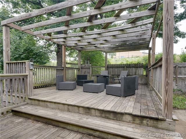25 Primrose Ln, Camdenton, MO 65020 - deck featuring a fenced backyard and a pergola