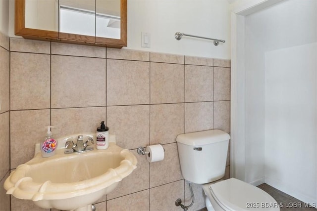 29773 Hemlock Rd, Gravois Mills, MO 65037 - bathroom with tile walls and toilet