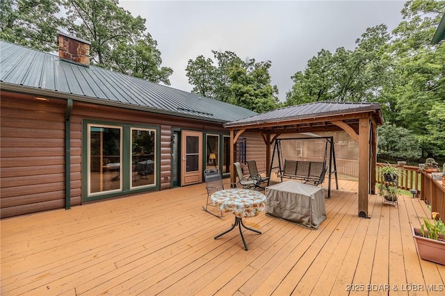 2936 State Road Y Rd, Linn Creek, MO 65052 - wooden deck with a gazebo