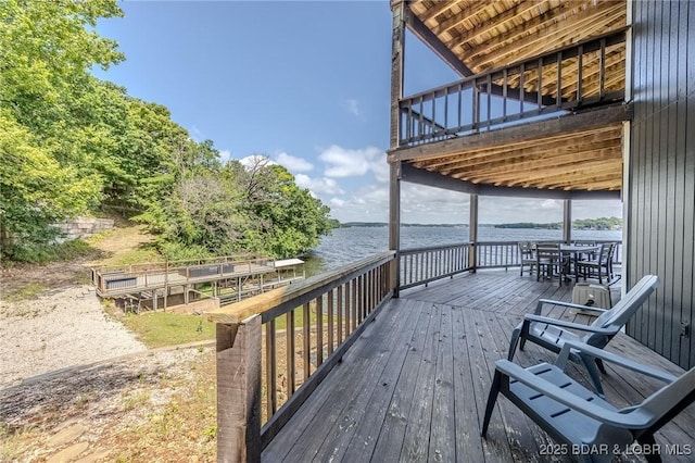 172 Kansas City Way, Sunrise Beach, MO 65079 - deck featuring a water view