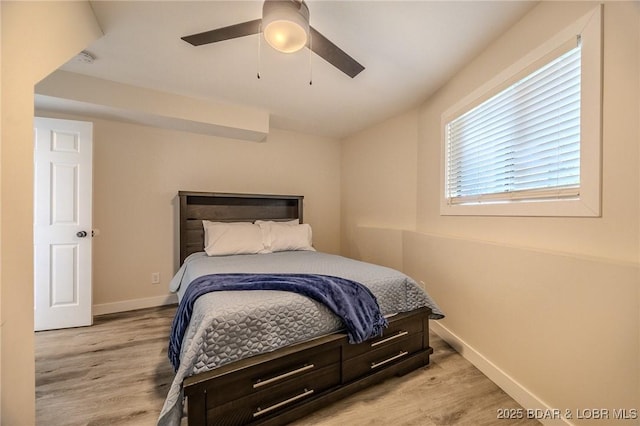 172 Kansas City Way, Sunrise Beach, MO 65079 - bedroom featuring light wood finished floors and ceiling fan