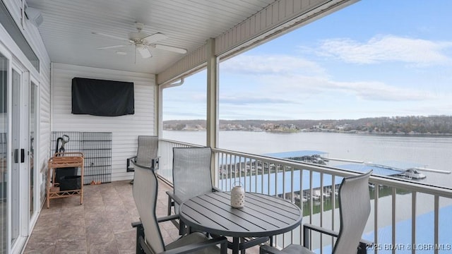 5450 Christopher Dr Unit 243, Osage Beach, MO 65065 - balcony featuring ceiling fan