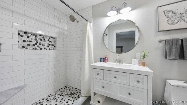 5450 Christopher Dr Unit 243, Osage Beach, MO 65065 - bathroom featuring vanity and tiled shower
