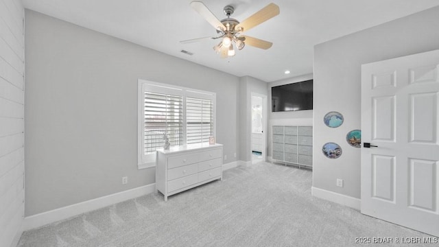 5450 Christopher Dr Unit 243, Osage Beach, MO 65065 - bedroom with carpet flooring, recessed lighting, and a ceiling fan