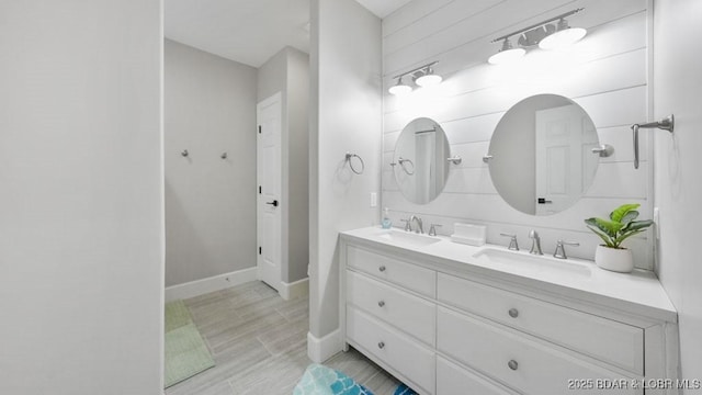 5450 Christopher Dr Unit 243, Osage Beach, MO 65065 - full bathroom with double vanity and wood finished floors
