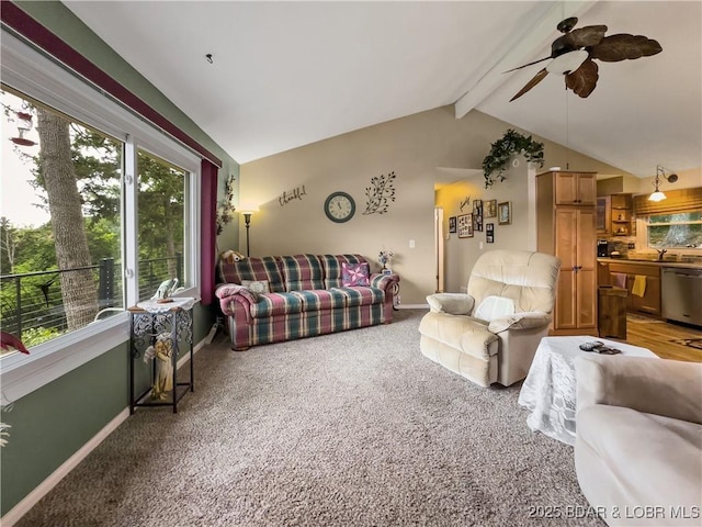 73 Good Neighbors Loop, Camdenton, MO 65020 - carpeted living area with ceiling fan and plenty of natural light