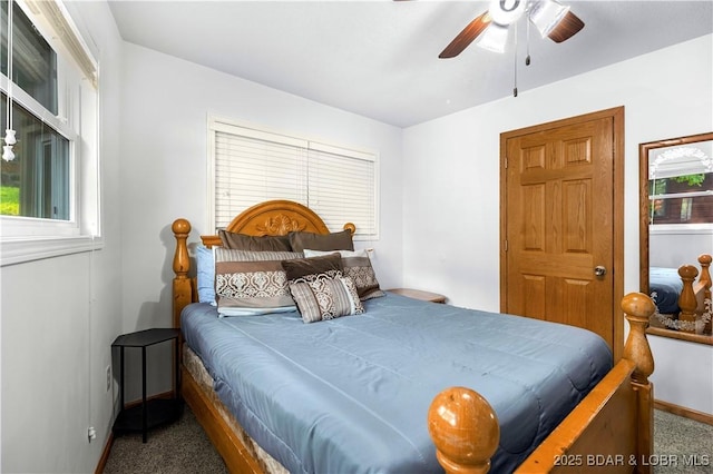 30383 Bullock Dr, Gravois Mills, MO 65037 - carpeted bedroom with multiple windows and a ceiling fan