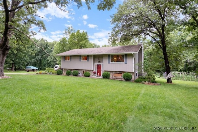 28 Wood River Rd, Lake Ozark, MO 65049 - split foyer home with a chimney