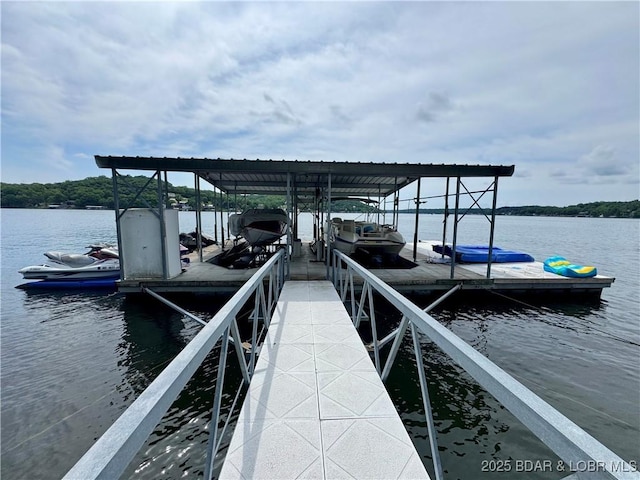 27638 Golden Point Ln, Barnett, MO 65011 - dock area with a water view and boat lift