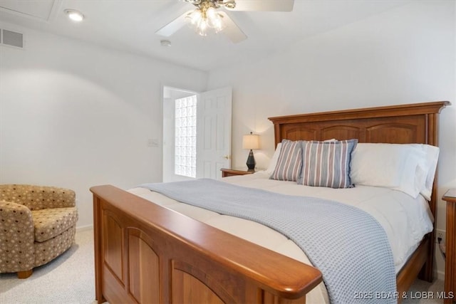 26 Port Bagnell Rd, Eldon, MO 65026 - bedroom featuring light carpet and ceiling fan