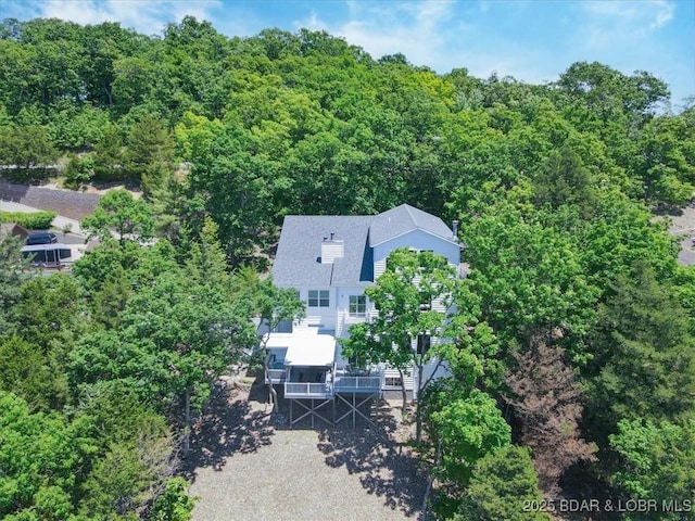 26 Port Bagnell Rd, Eldon, MO 65026 - aerial view of property and surrounding area with a forest