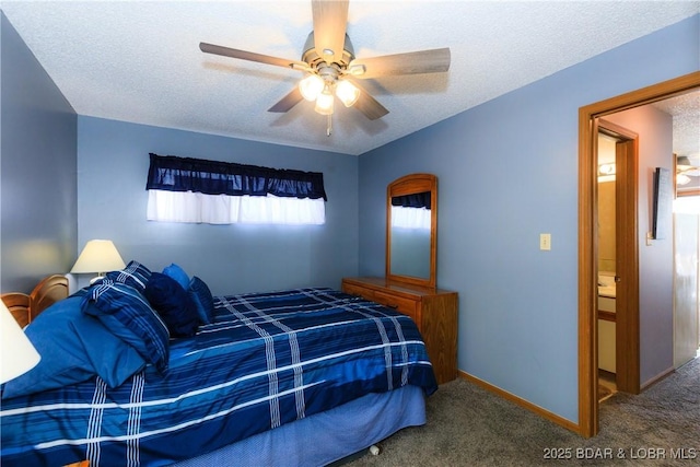1442 Nichols Rd Unit D301, Osage Beach, MO 65065 - carpeted bedroom with ceiling fan and a textured ceiling
