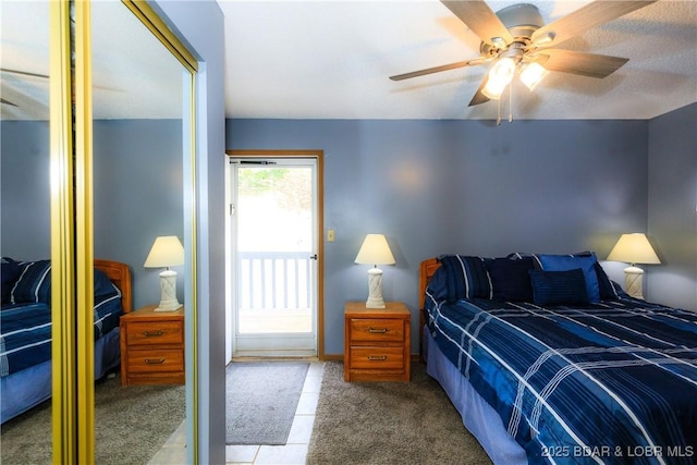 1442 Nichols Rd Unit D301, Osage Beach, MO 65065 - bedroom featuring carpet flooring, a ceiling fan, and a closet