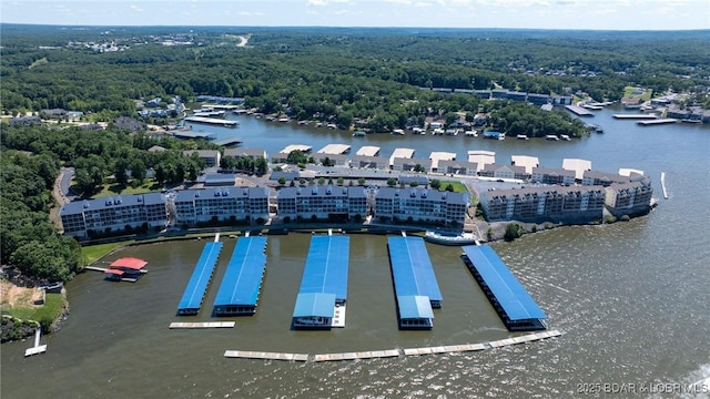5450 Christopher Ln Unit 211, Osage Beach, MO 65065 - bird's eye view of a heavily wooded area and a large body of water