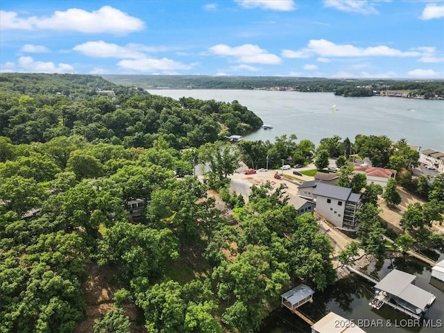43 Bob White Ln, Lake Ozark, MO 65049 - drone / aerial view of a large body of water and a heavily wooded area