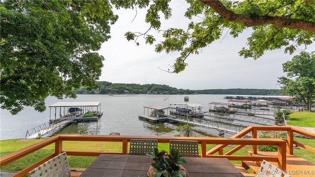 15350 Red Hollow Rd, Gravois Mills, MO 65037 - dock featuring a water view
