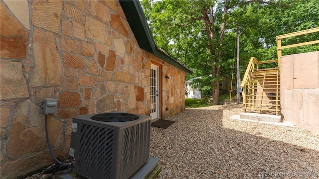 15350 Red Hollow Rd, Gravois Mills, MO 65037 - exterior view of stone siding and stairs