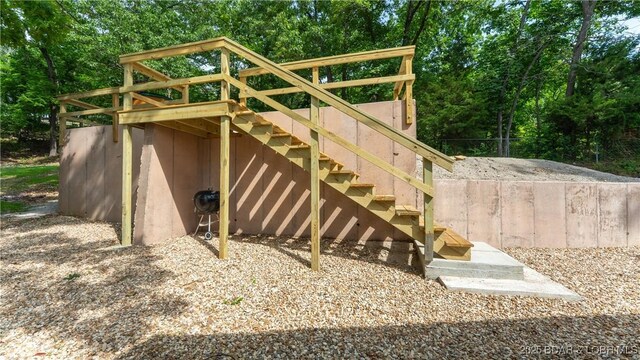 15350 Red Hollow Rd, Gravois Mills, MO 65037 - view of outdoor structure with stairway