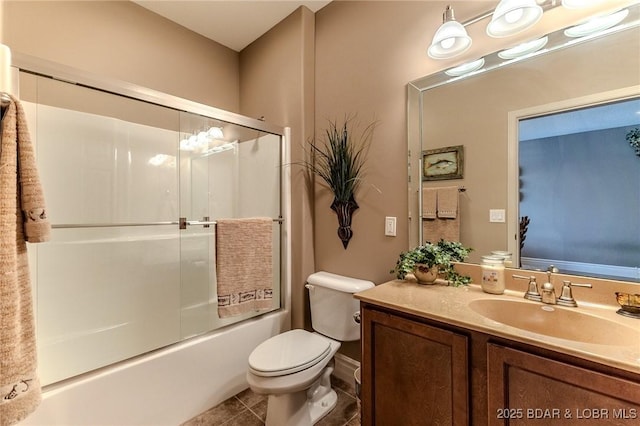 730 Flame Dr Unit 3C, Camdenton, MO 65020 - bathroom with vanity, combined bath / shower with glass door, and tile patterned flooring