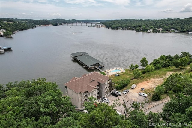 730 Flame Dr Unit 3C, Camdenton, MO 65020 - bird's eye view of a large body of water and a heavily wooded area