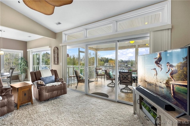 6680 Keystone Dr Unit 241, Osage Beach, MO 65065 - sunroom / solarium with lofted ceiling and carpet flooring