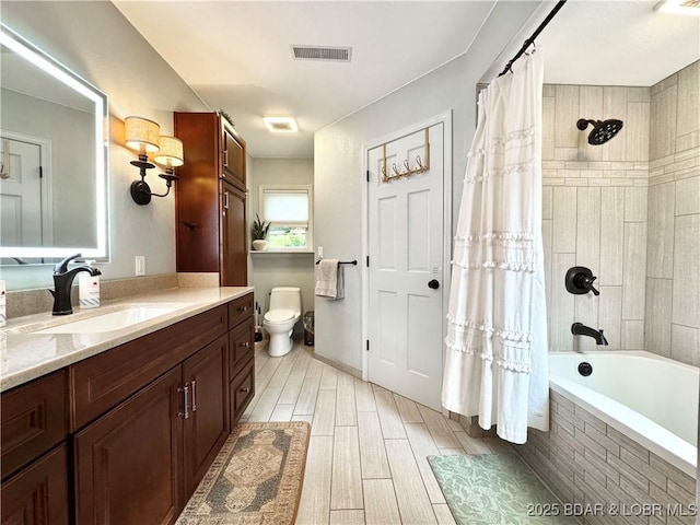 158 Oak Manor Cir, Sunrise Beach, MO 65079 - full bath with vanity, tiled shower / bath, and wood finished floors