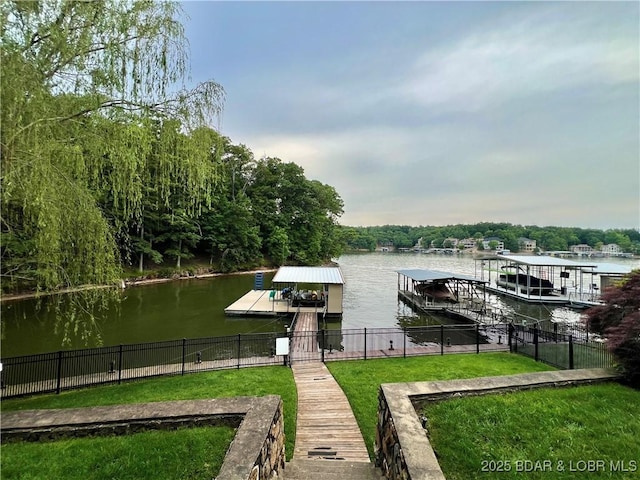 158 Oak Manor Cir, Sunrise Beach, MO 65079 - dock featuring a water view