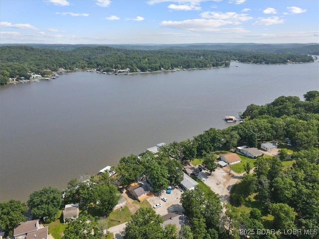 33682 Daybreak Rd, Gravois Mills, MO 65037 - aerial overview of property's location with a large body of water and nearby suburban area