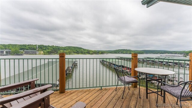 133 Cedar Glen Ct Unit 4B, Camdenton, MO 65020 - wooden deck with a water view