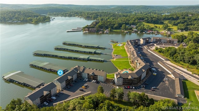 133 Cedar Glen Ct Unit 4B, Camdenton, MO 65020 - bird's eye view of a heavily wooded area and a nearby body of water