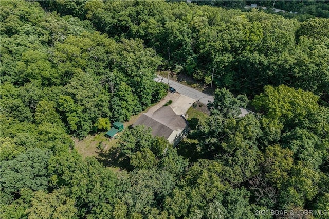 1170 San Jose Dr, Osage Beach, MO 65065 - aerial overview of property's location featuring a heavily wooded area