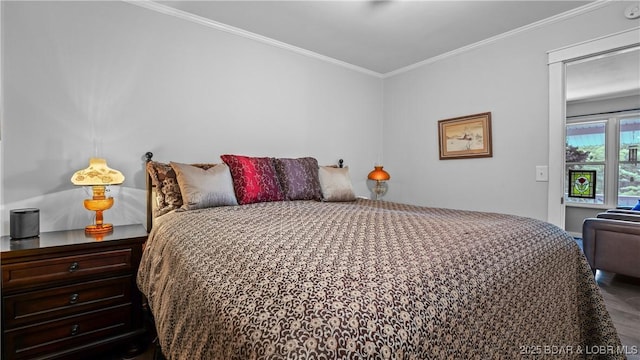 168 Moeller Way, Camdenton, MO 65020 - bedroom featuring crown molding and wood finished floors